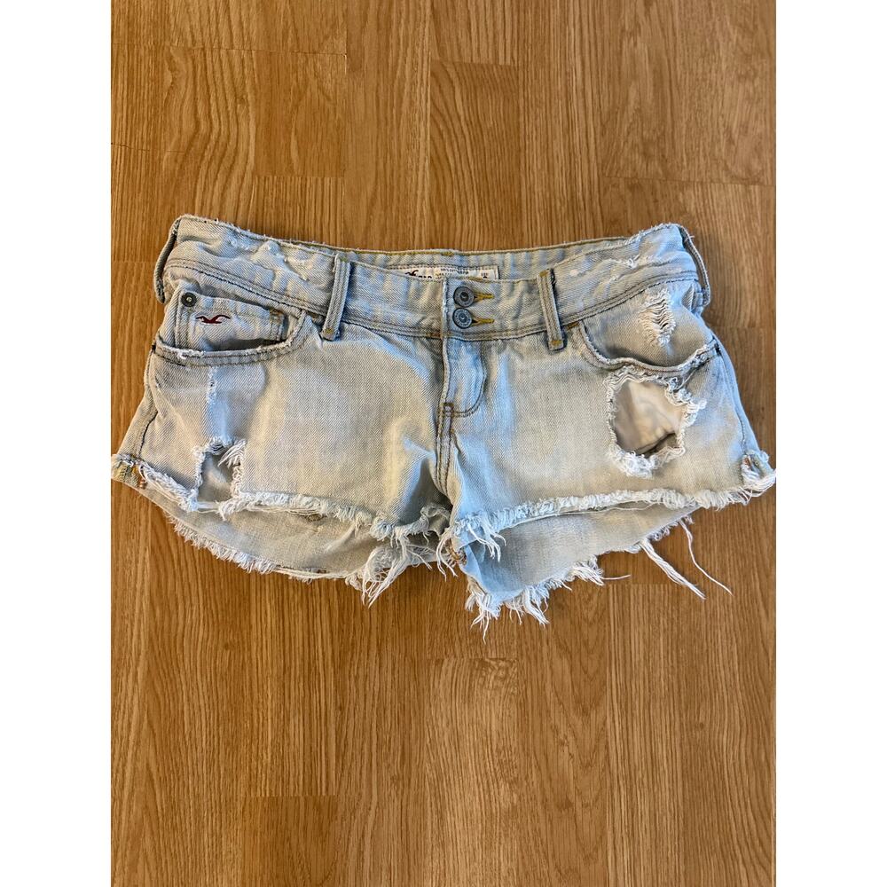 Vintage Y2K Hollister Distressed Micro Mini Low Rise Women's Shorts, Size 3
